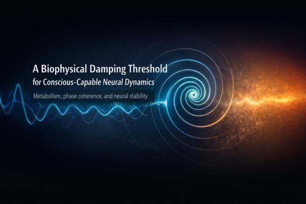 A Biophysical Damping Threshold for Conscious-Capable Neural Dynamics